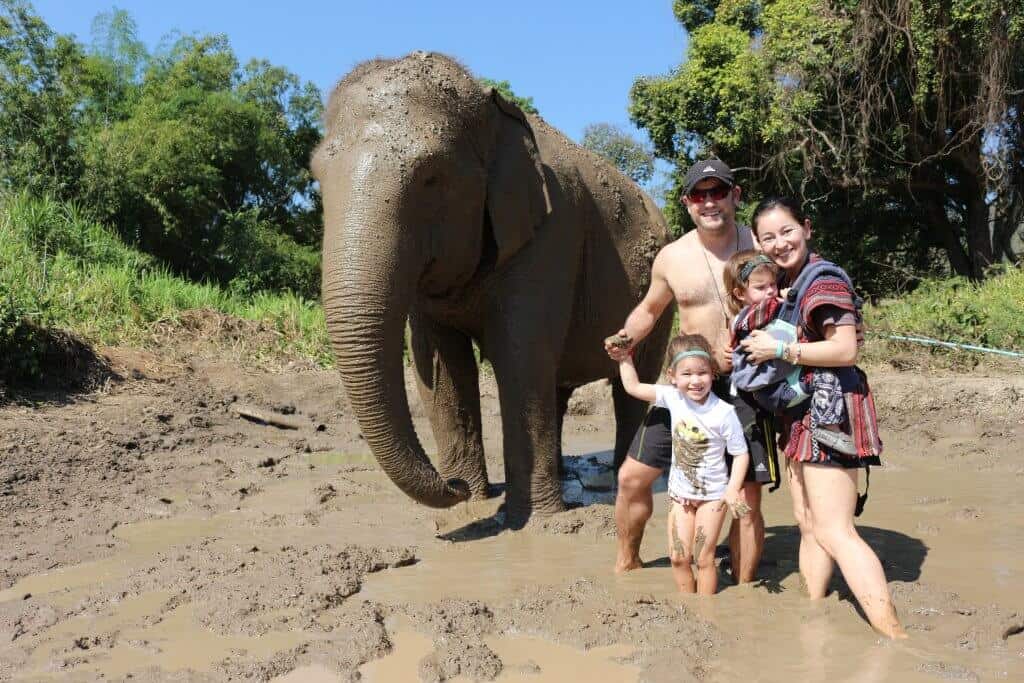 Elephants - Chiang Mai - Destinations with kids, Puddles and Passports