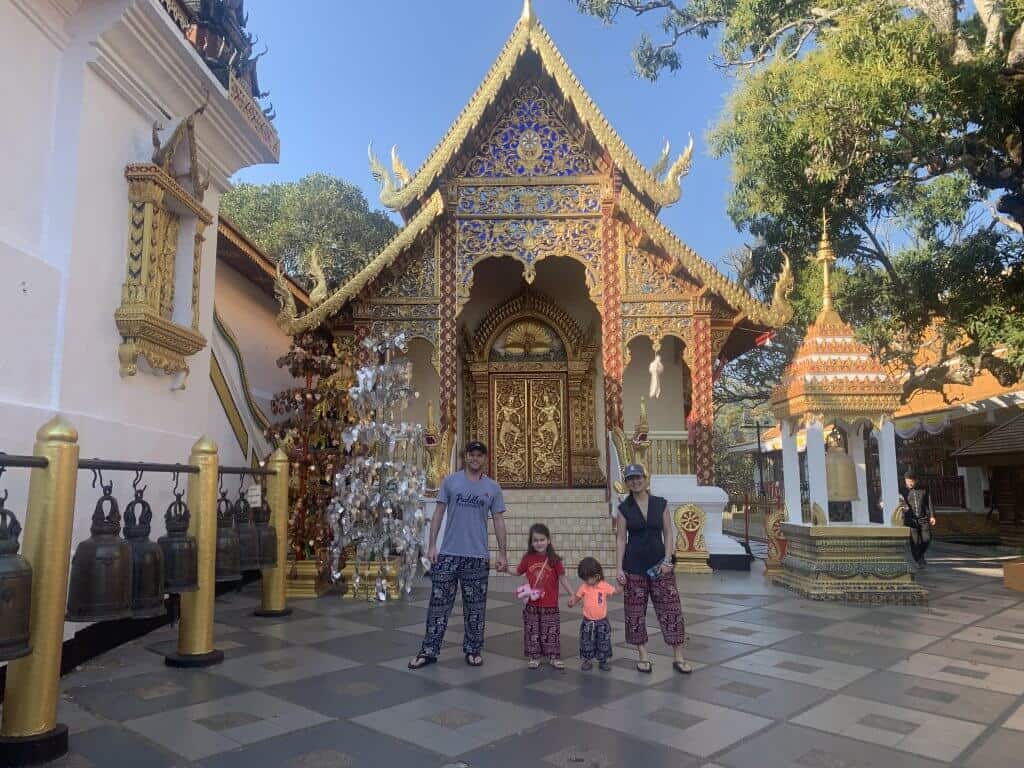 Chiang Mai Temple, Puddles and Passports