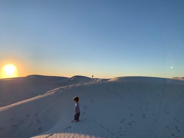 Lancelin sand dunes at sunset